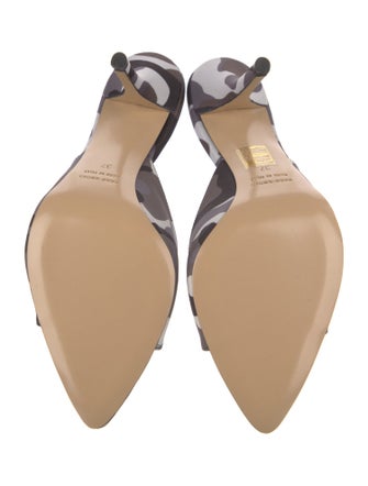 Gia Borghini Satin Printed Slides