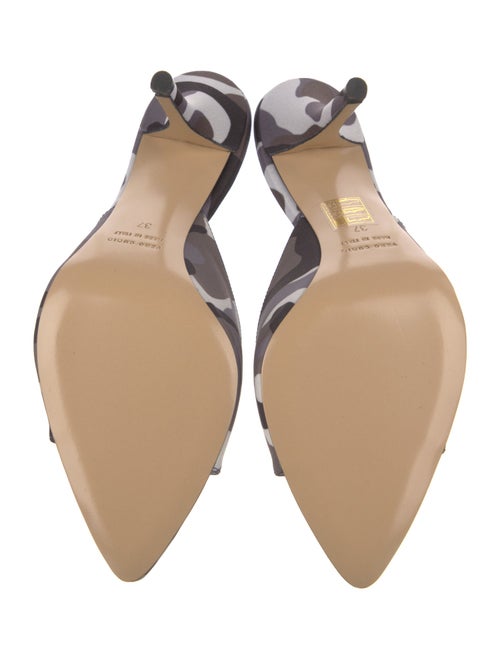 Gia Borghini Satin Printed Slides