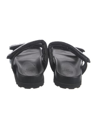 Gia Borghini Embossed Leather Slides