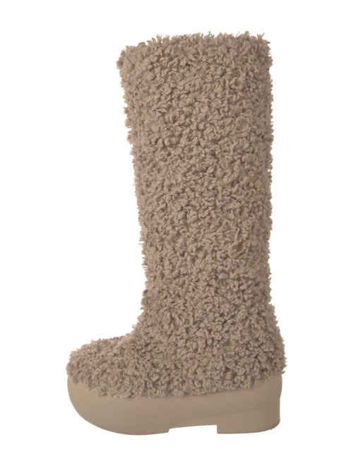 Gia Borghini Lambswool Fur Trim Boots