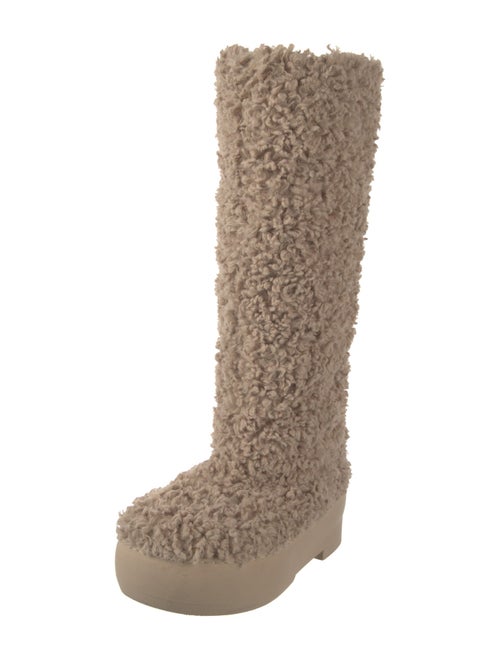 Gia Borghini Lambswool Fur Trim Boots