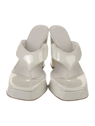 Gia Borghini Patent Leather Slides