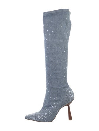 Gia Borghini Denim Sock Boots