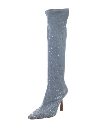 Gia Borghini Denim Sock Boots