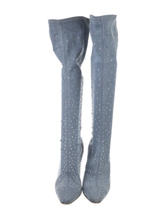 Gia Borghini Denim Sock Boots