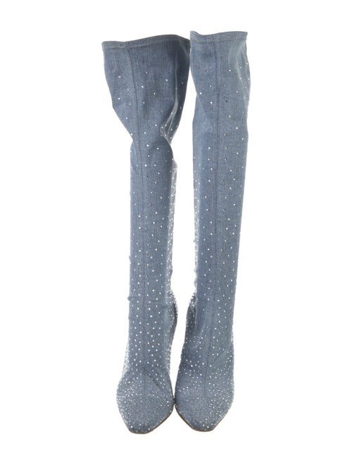 Gia Borghini Denim Sock Boots