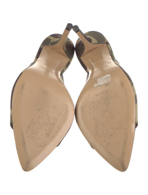 Gia Borghini Leather Camouflage Print Slides