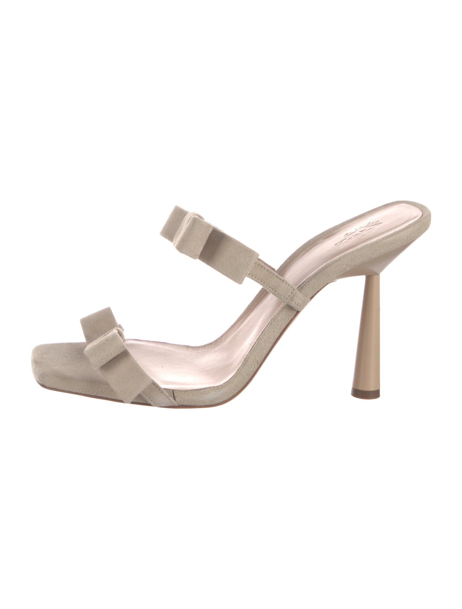 Gia Borghini Suede Bow Accents Slides w/ Tags