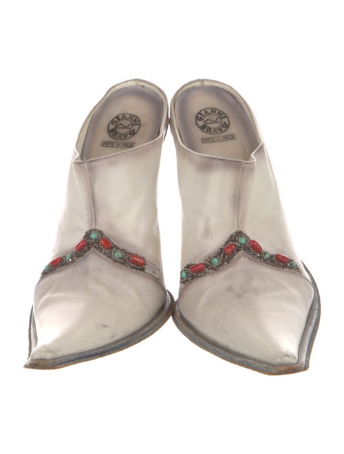 Gianni Bravo Leather Printed Slides