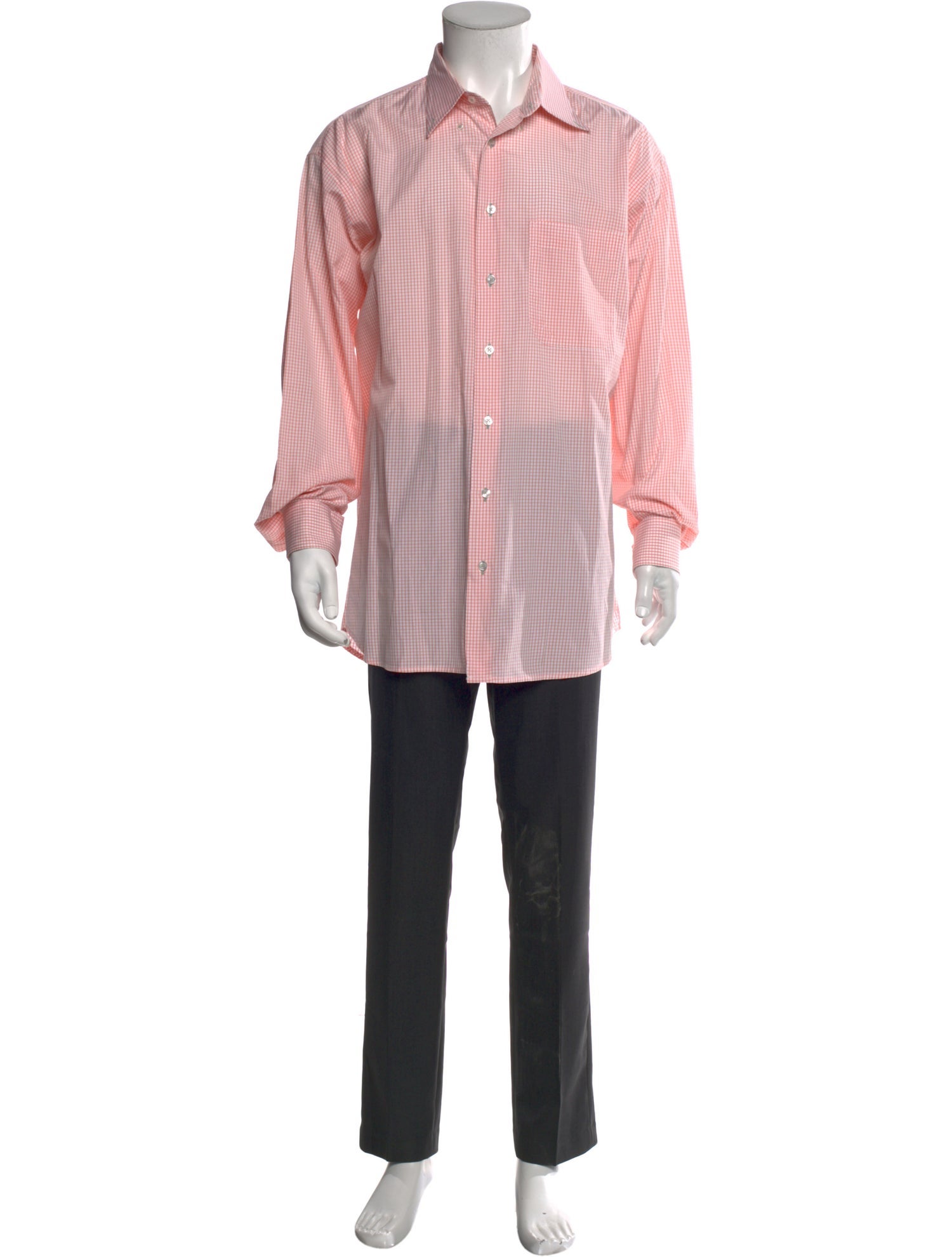 Gitman Bros X Tres Bien Plaid Print Long Sleeve Dress Shirt