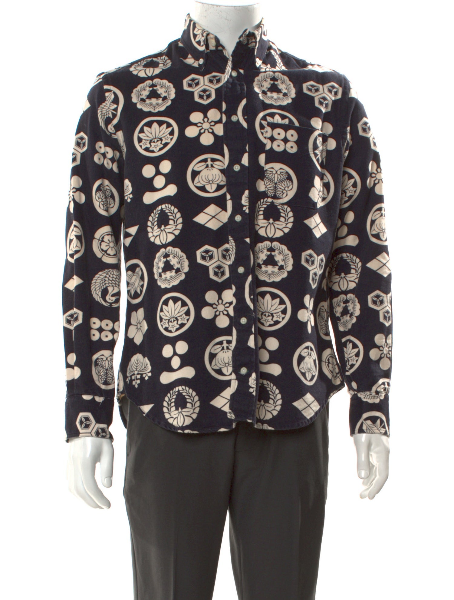 Gitman Bros X Tres Bien Printed Long Sleeve Western Shirt