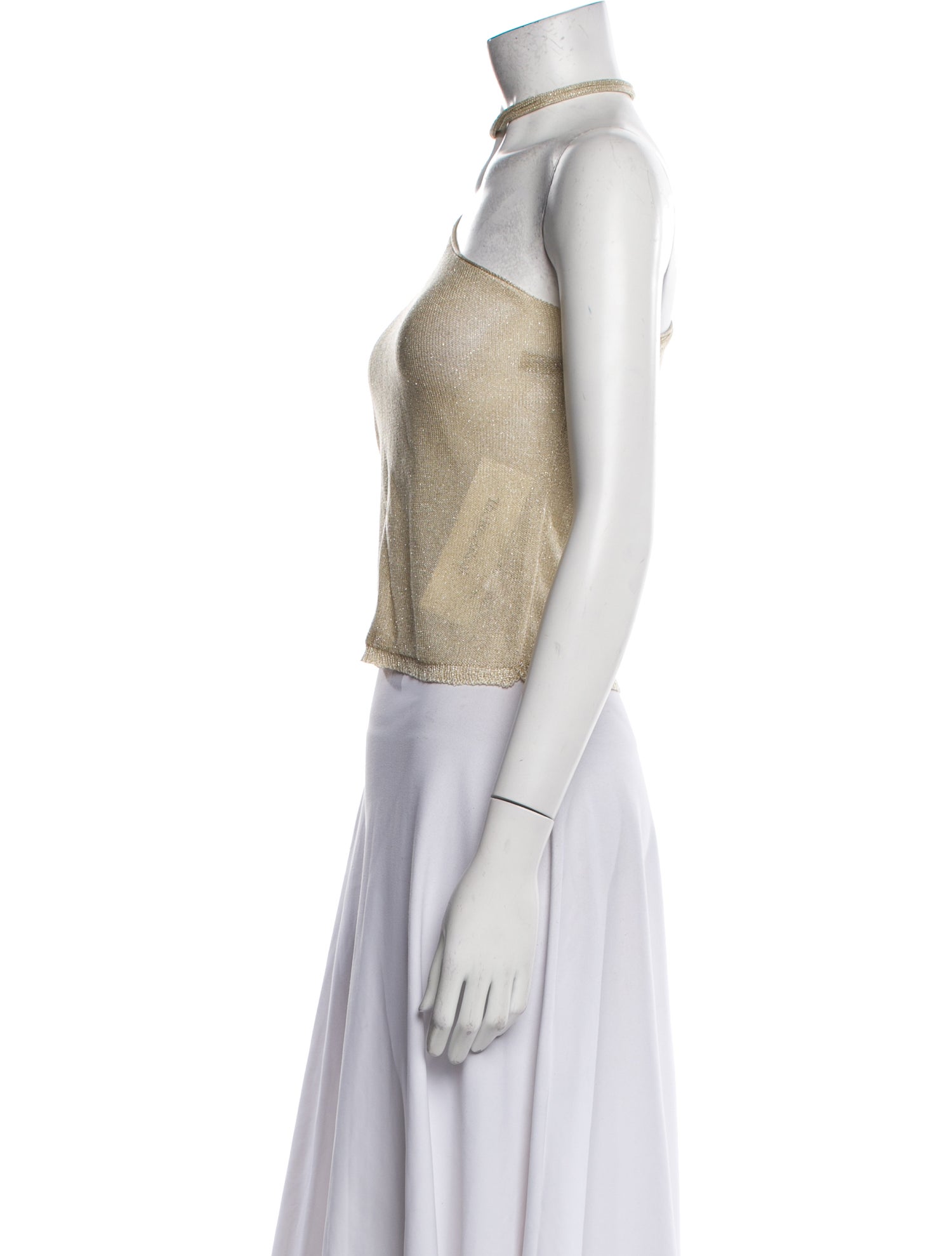 Gauntlett Cheng One-Shoulder Long Sleeve Crop Top