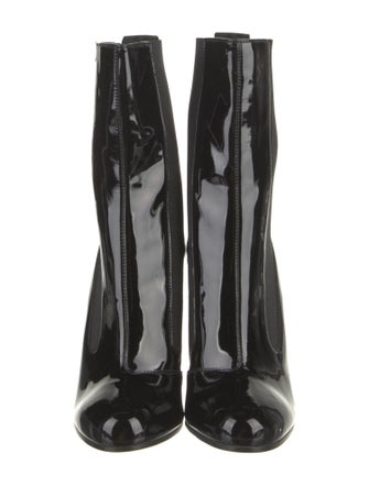 GCDS Patent Leather Printed Chelsea Boots