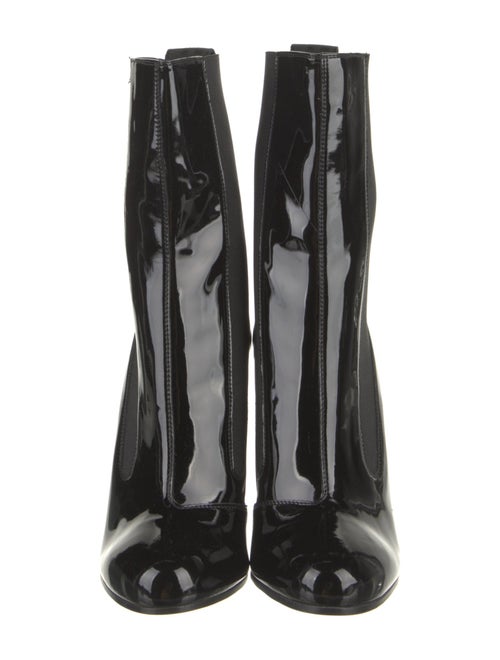 GCDS Patent Leather Printed Chelsea Boots