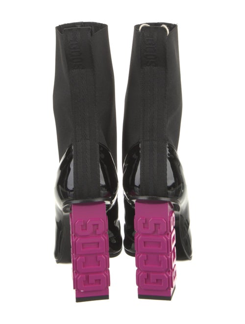 GCDS Patent Leather Printed Chelsea Boots