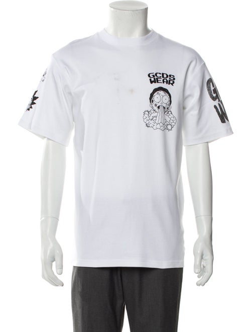 GCDS Graphic Print Crew Neck T-Shirt