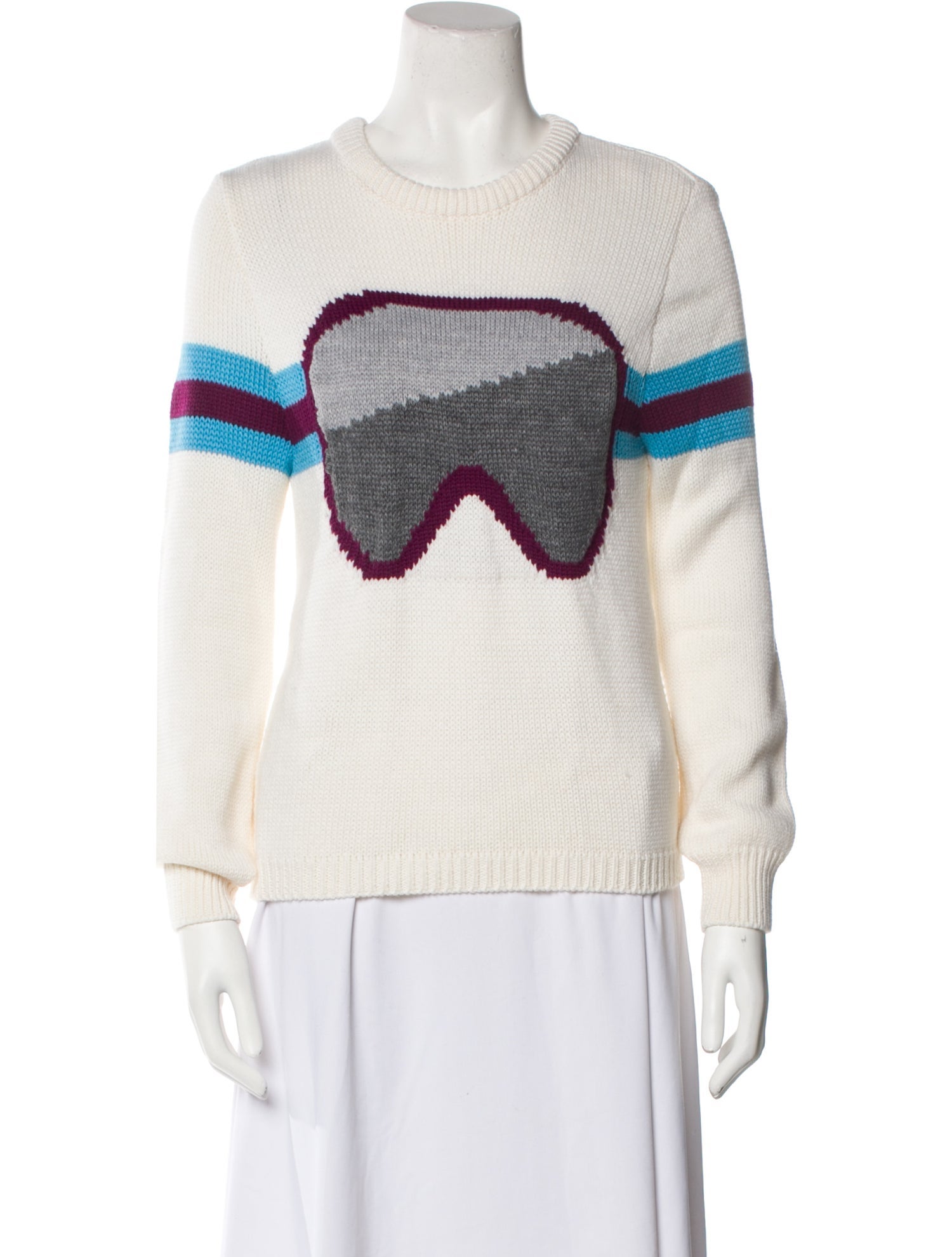 GCDS Striped Crew Neck Sweater w/ Tags