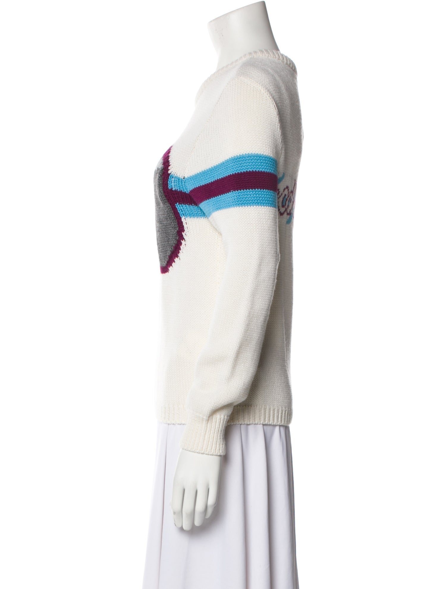 GCDS Striped Crew Neck Sweater w/ Tags