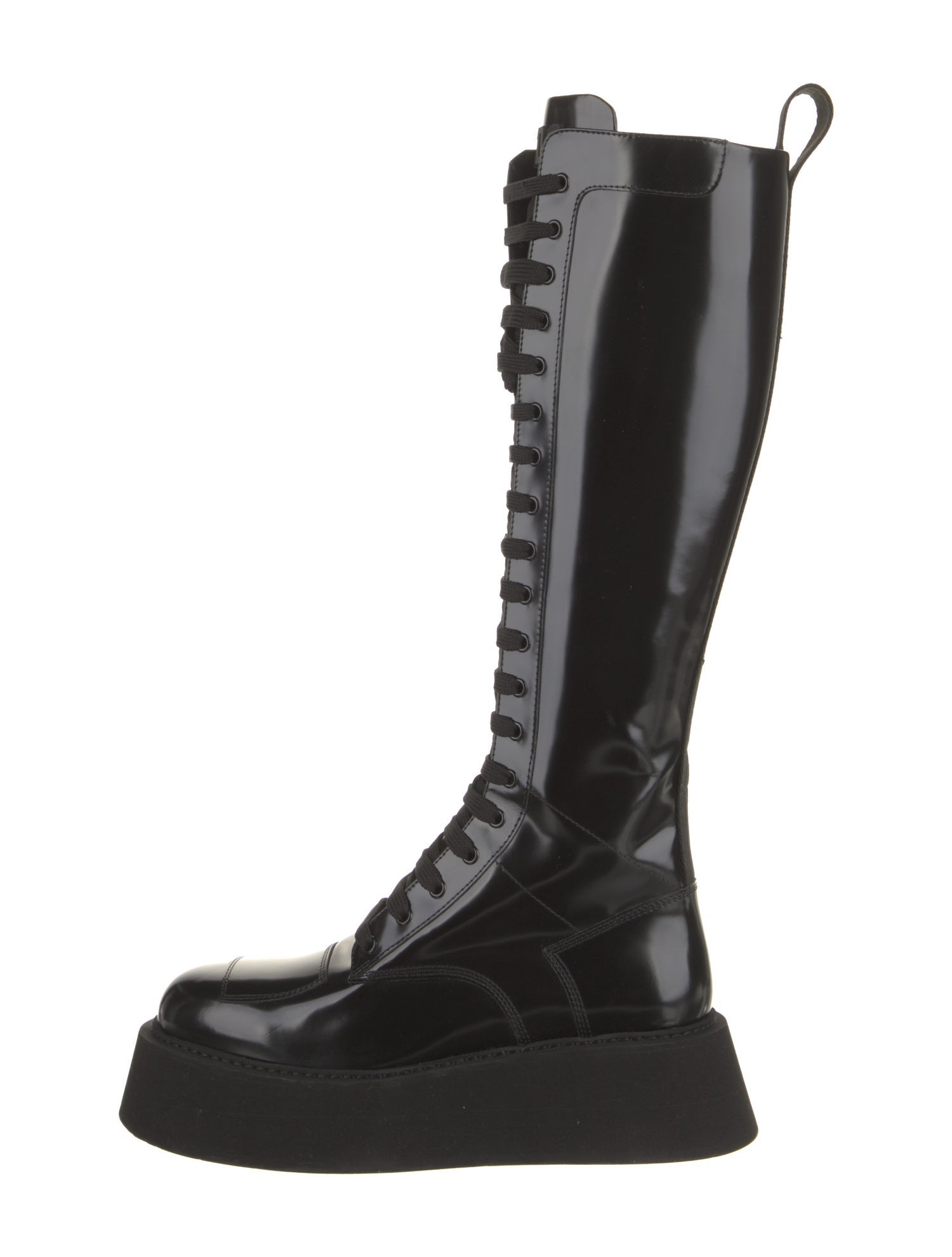 GCDS Patent Leather Combat Boots