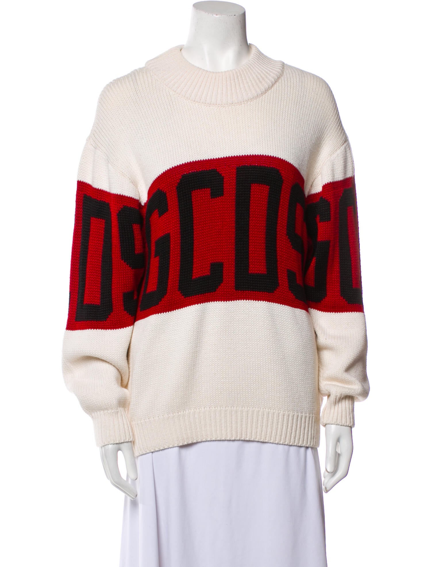 GCDS Graphic Print Crew Neck Sweater