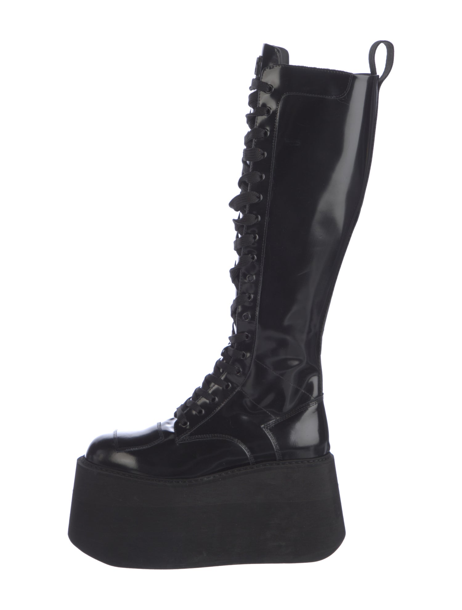 GCDS Leather Lace-Up Boots