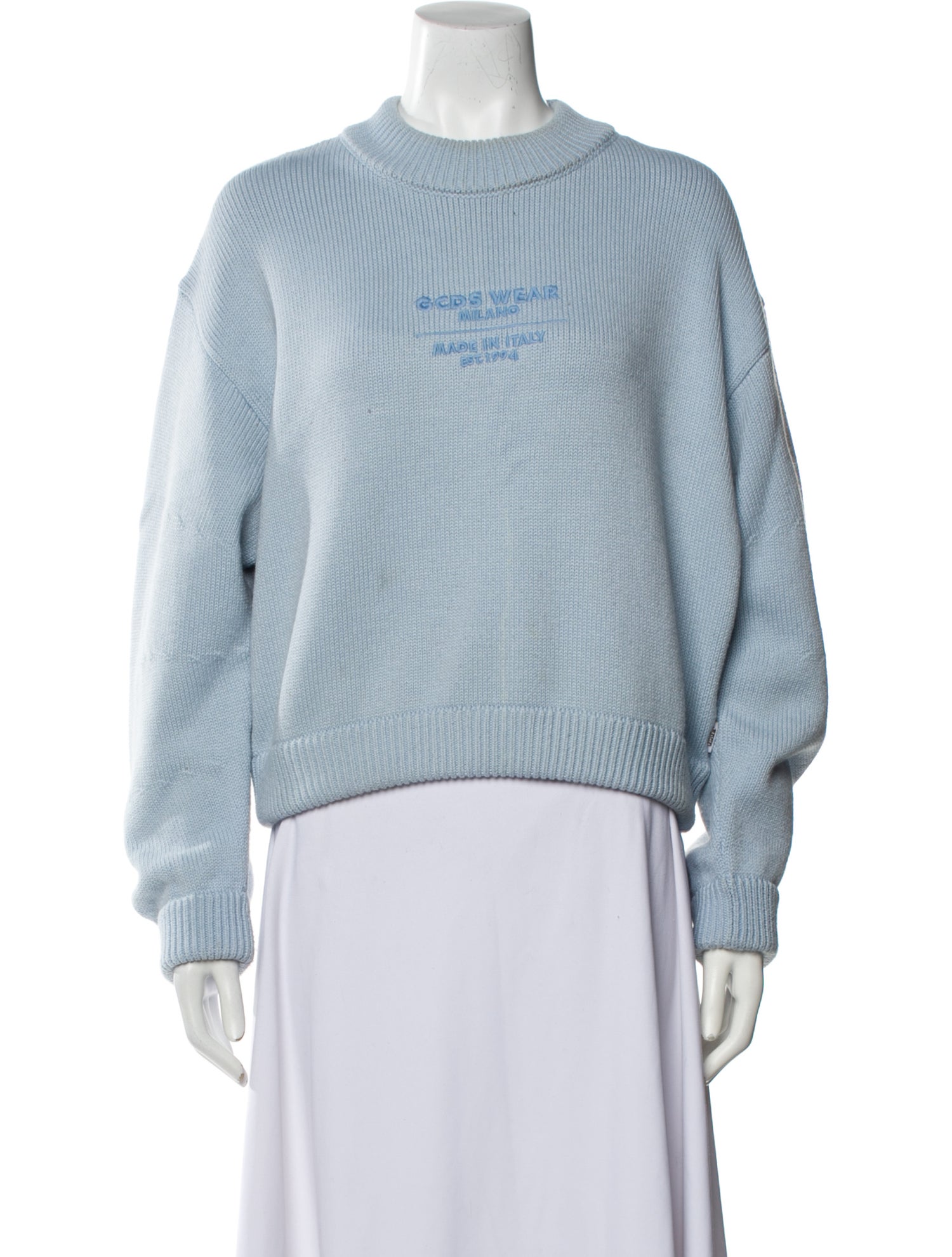 GCDS Graphic Print Crew Neck Sweater