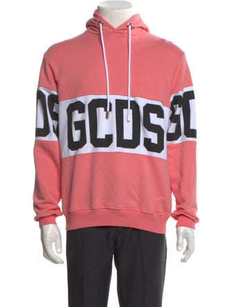 GCDS Graphic Print Mock Neck Hoodie