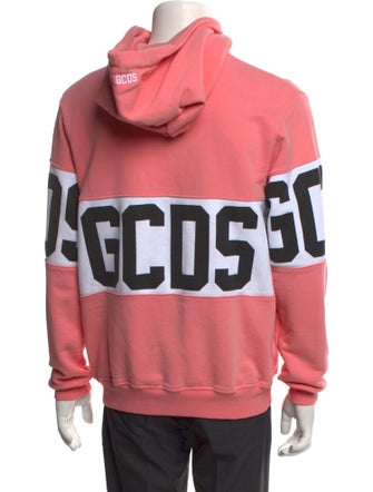 GCDS Graphic Print Mock Neck Hoodie