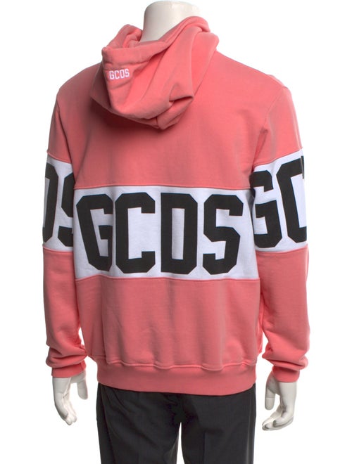 GCDS Graphic Print Mock Neck Hoodie