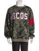 GCDS Camouflage Print Crew Neck Sweatshirt