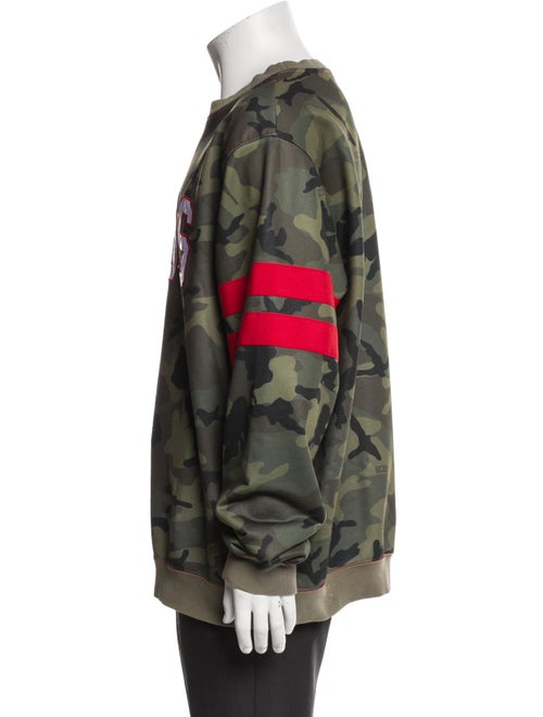 GCDS Camouflage Print Crew Neck Sweatshirt