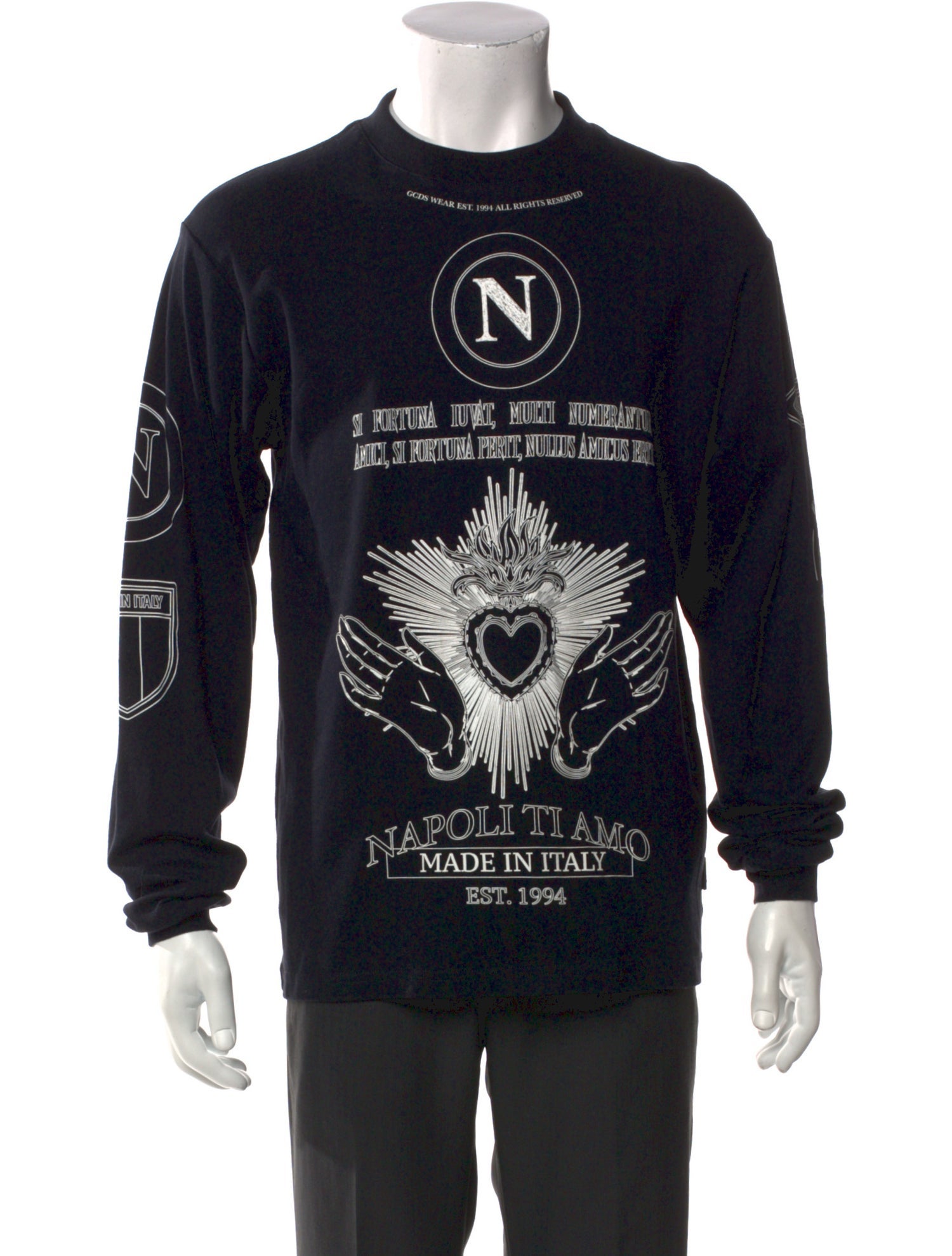 GCDS Graphic Print Crew Neck T-Shirt