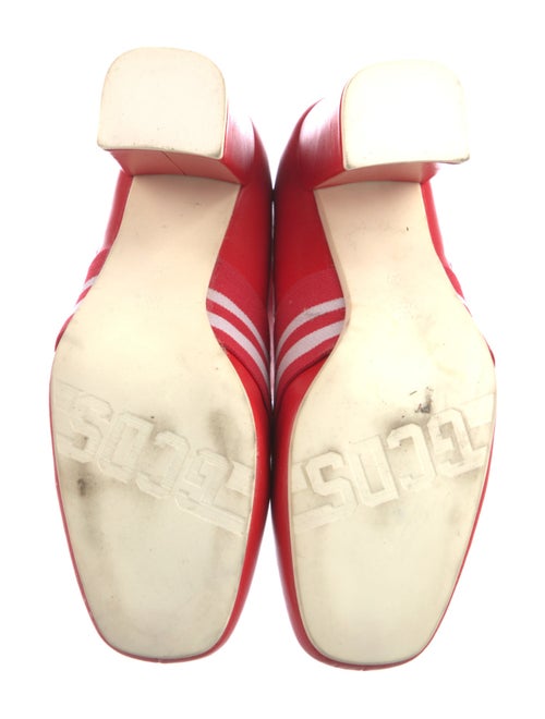 GCDS Leather Graphic Print Sock Boots