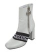 GCDS Leather Graphic Print Boots