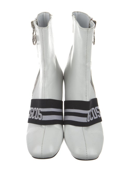 GCDS Leather Graphic Print Boots