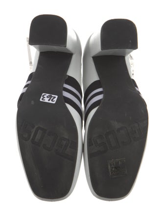 GCDS Leather Graphic Print Boots