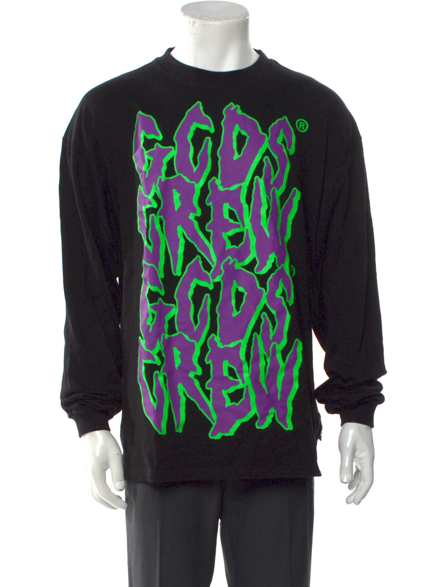 GCDS Printed Crew Neck Henley