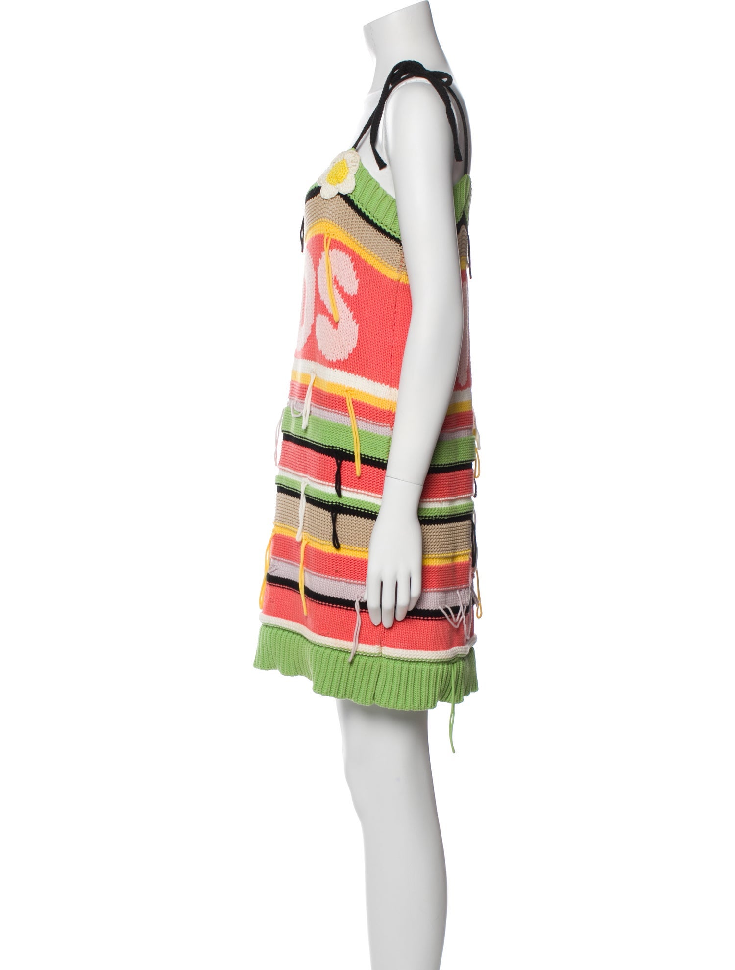 GCDS Striped Square Neckline Sweater