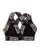GCDS Graphic Print V-Neck Sports Bra