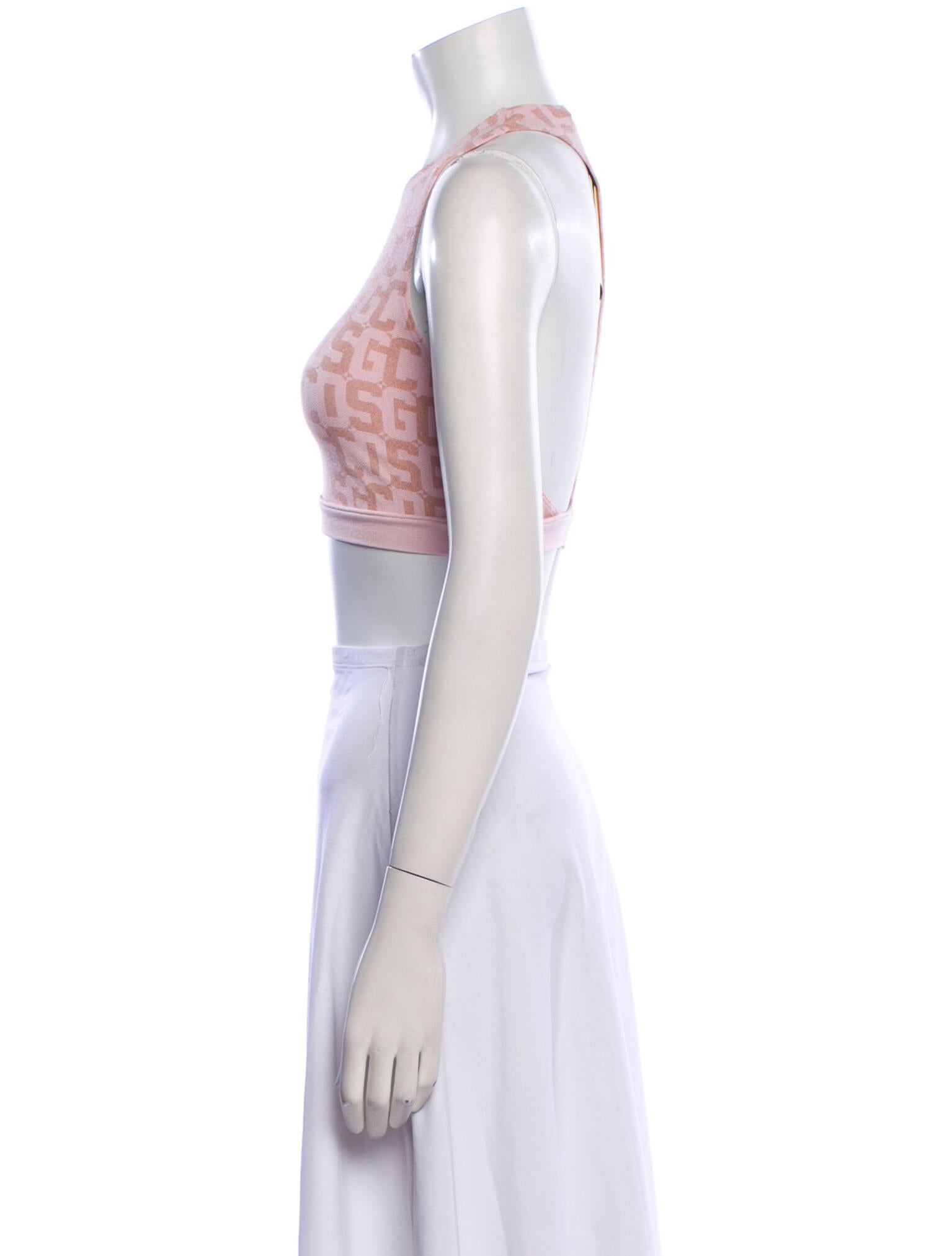 GCDS Printed Halterneck Crop Top