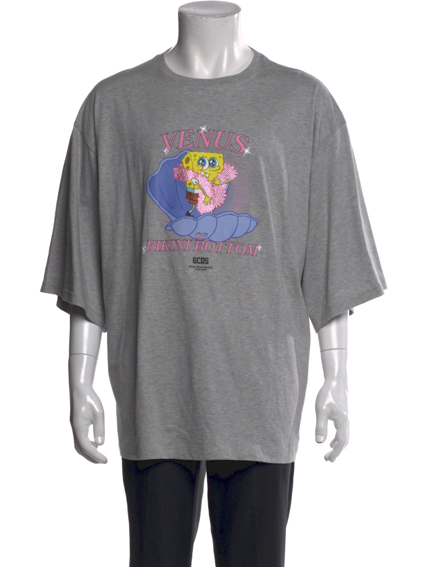 GCDS Graphic Print Crew Neck T-Shirt