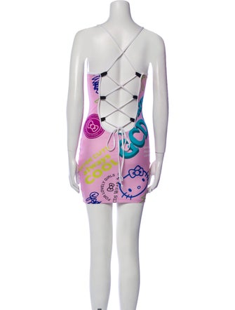 GCDS Printed Mini Dress