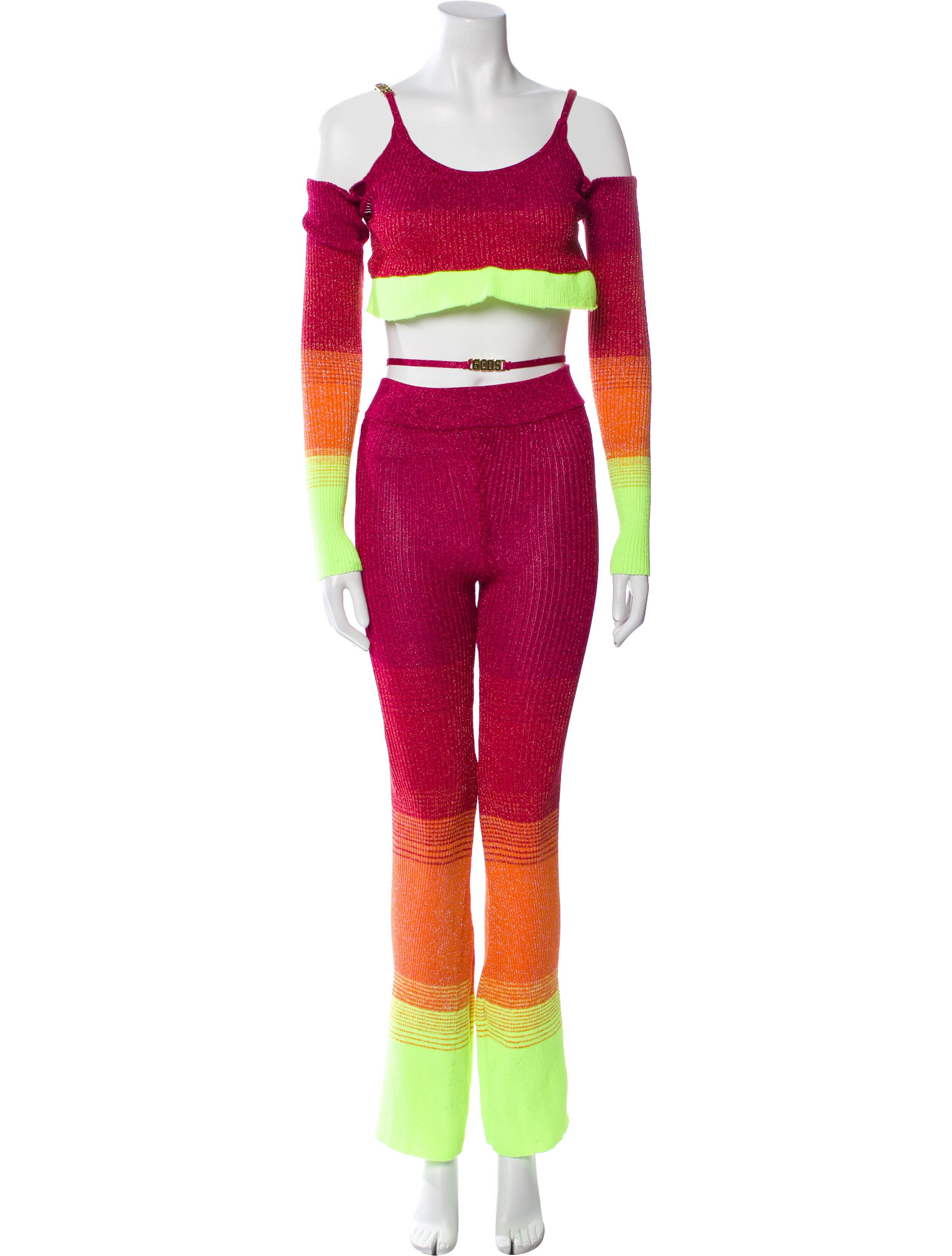 GCDS Colorblock Pattern Pant Set