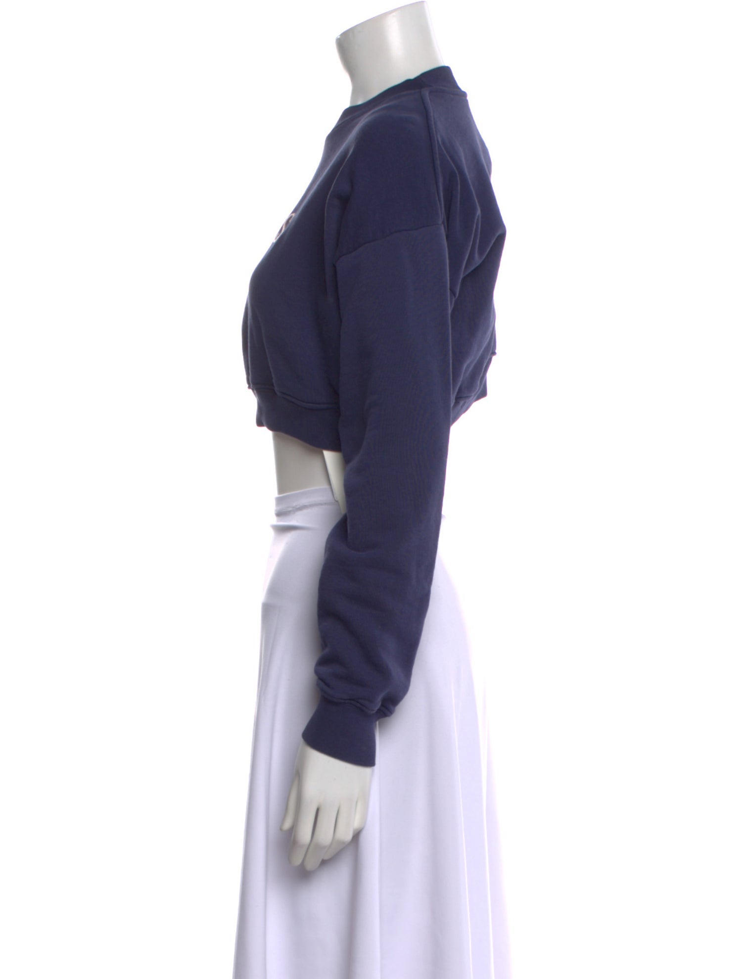 GCDS Graphic Print Crew Neck Crop Top