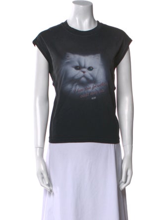 GCDS Graphic Print Crew Neck T-Shirt