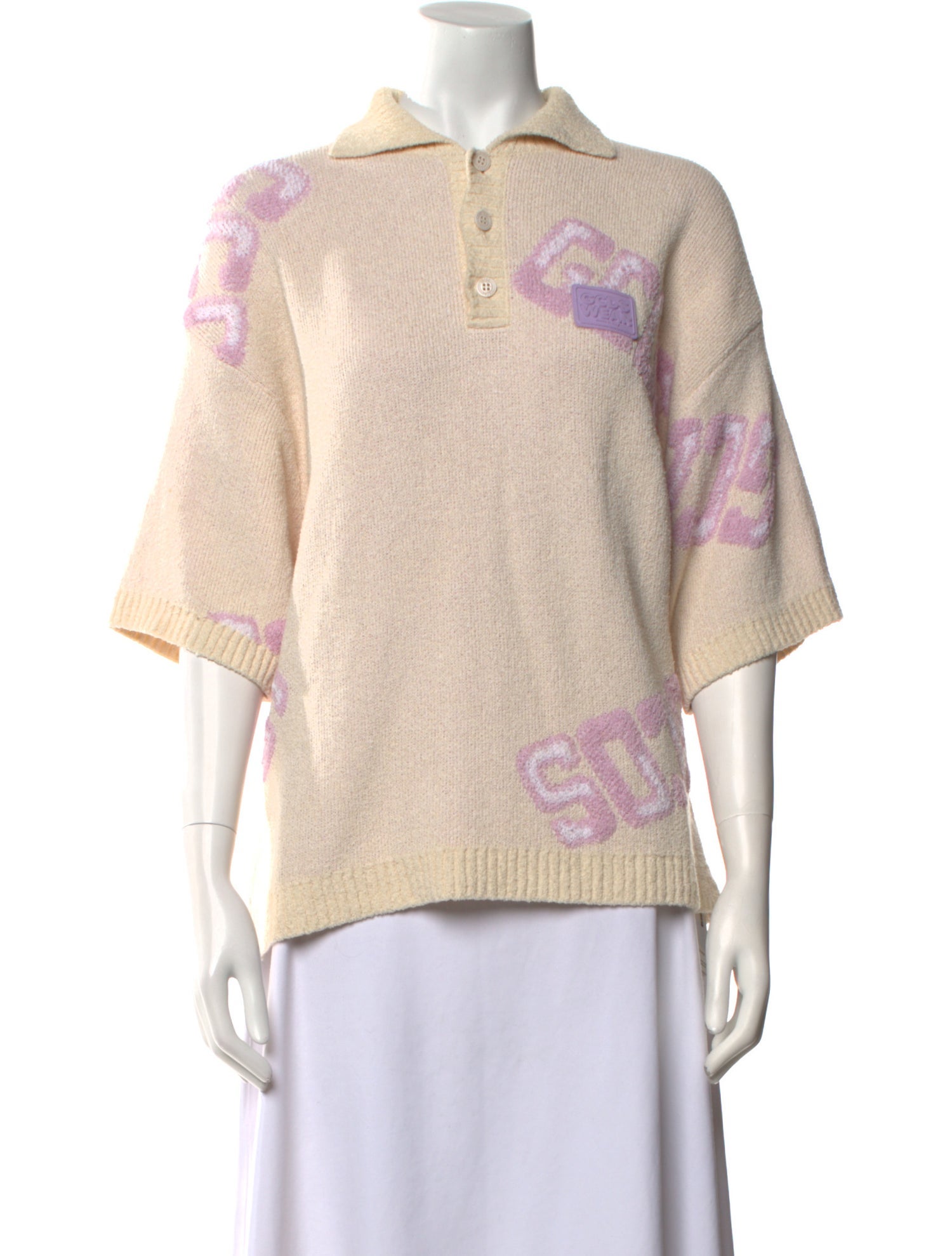 GCDS Printed Crew Neck Sweater