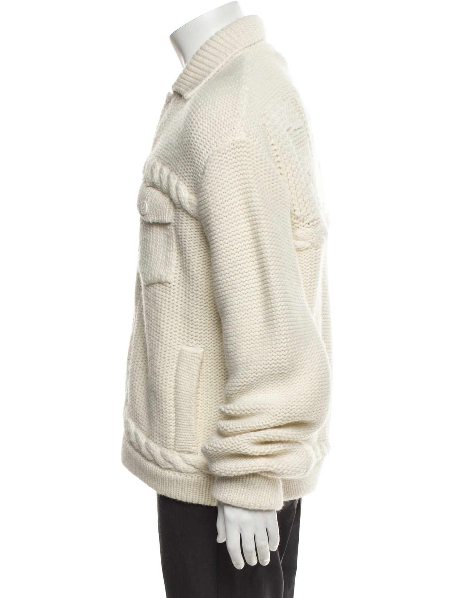 GCDS Collar Long Sleeve Cardigan