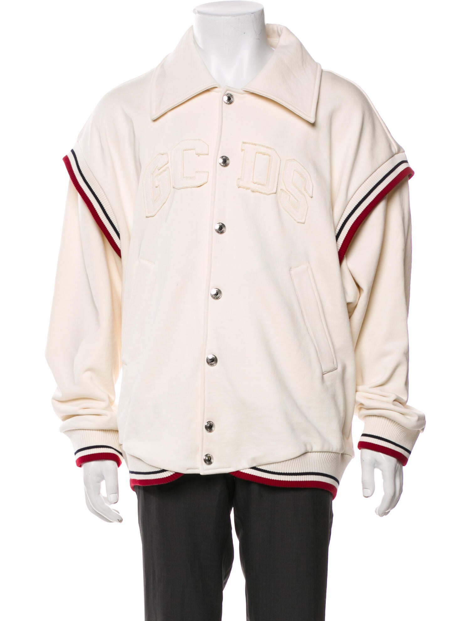 GCDS Striped Varsity Jacket