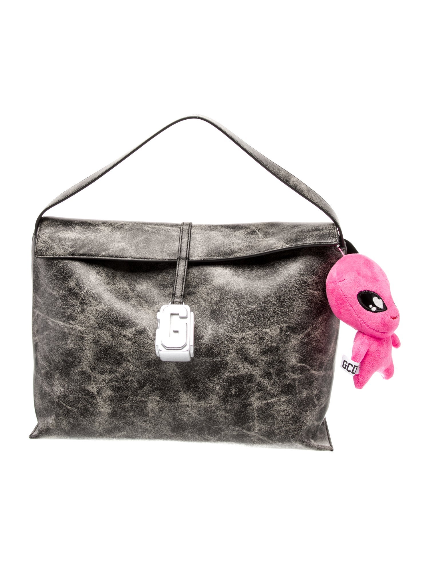 GCDS Leather Top Handle Bag