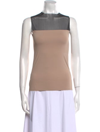 Gloria Coelho Square Neckline Sleeveless Top